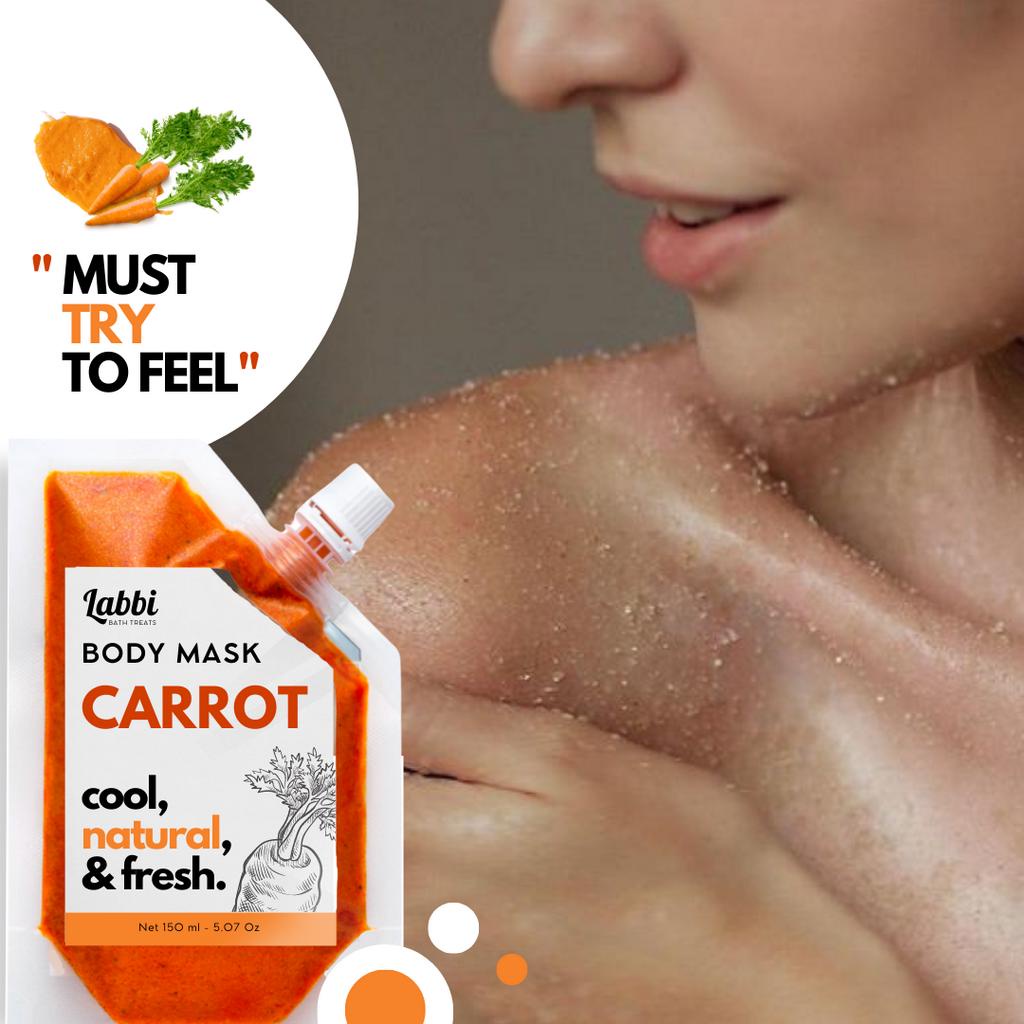 Mặt nạ dưỡng thể Cà rốt - CARROT BODY MASK - Labbi Bath Treats