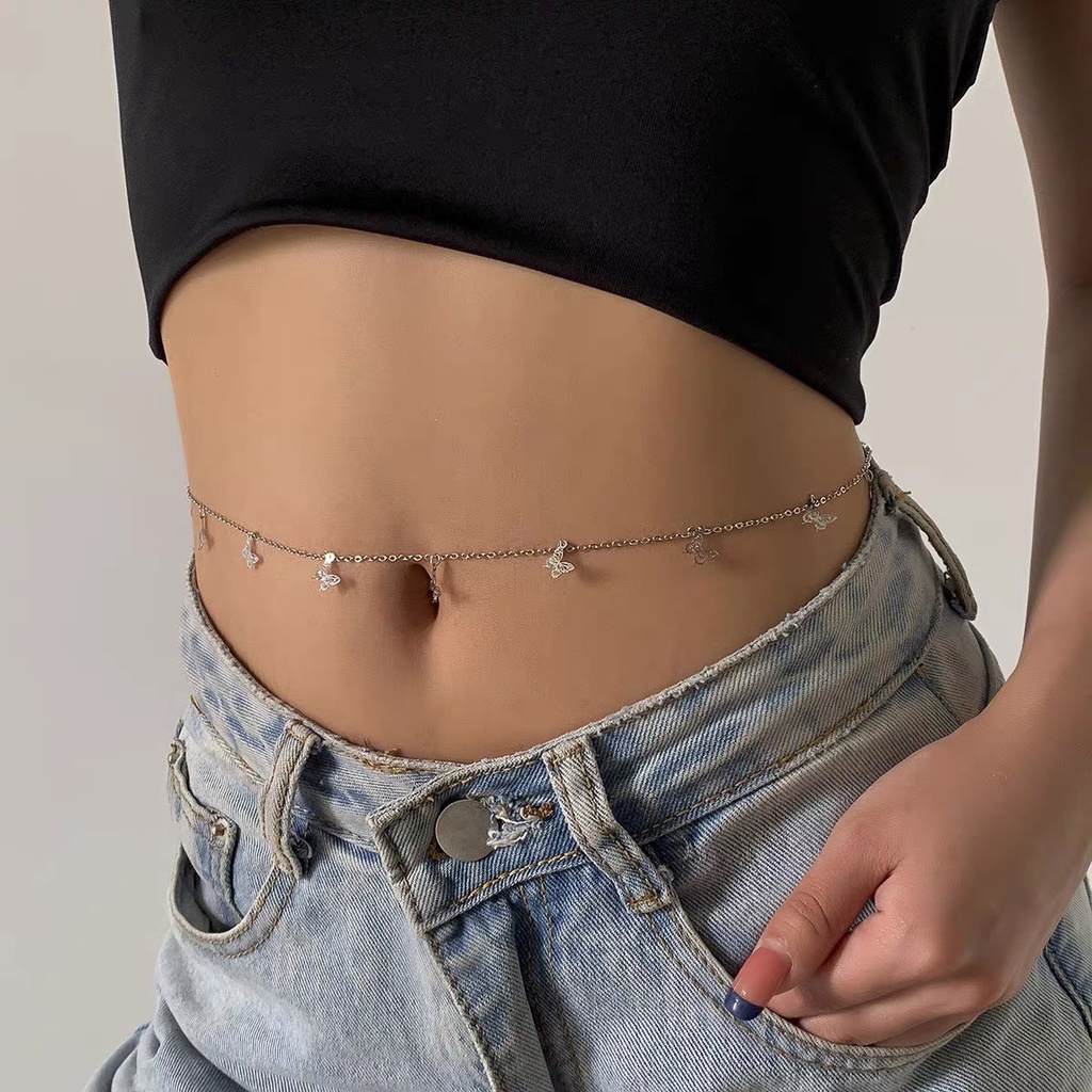 Chain xích thắt vòng eo chuỗi Butterfly đơn giản cá tính dành cho nữ
