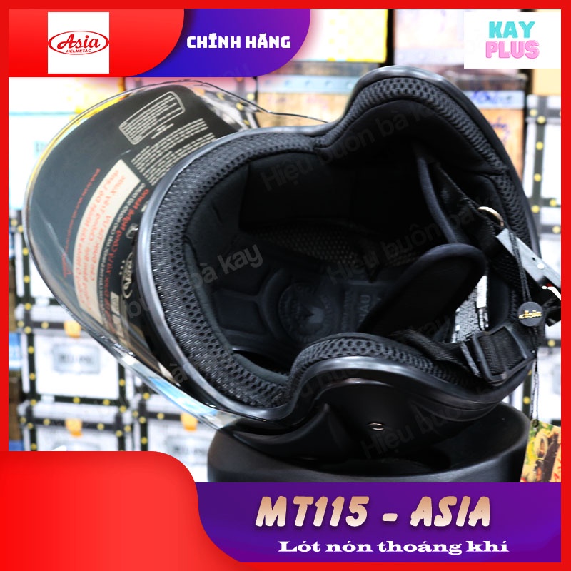 Mũ bảo hiểm 3/4 Asia M115 1 kính