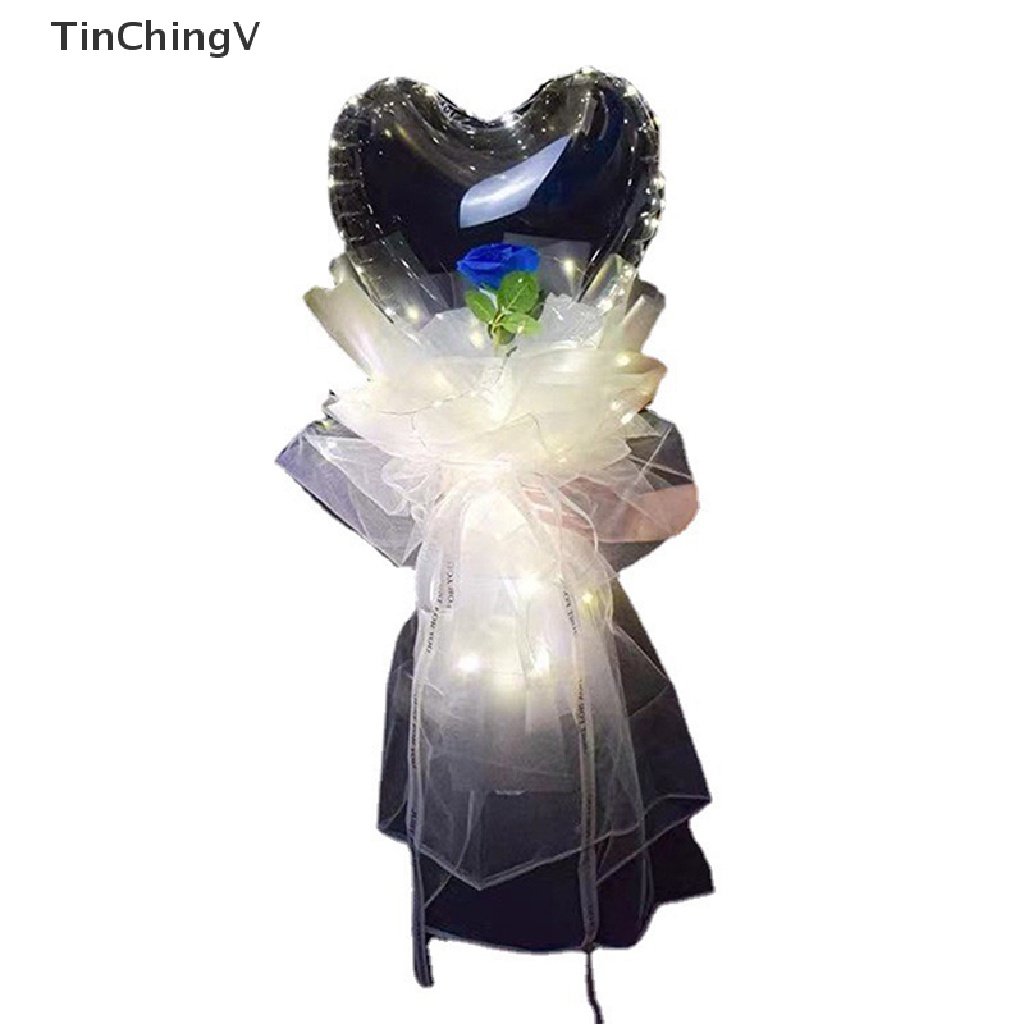 Bong Bóng Hình Hoa Hồng Có Đèn Led Trang Trí Sinh Nhật / Đám Cưới