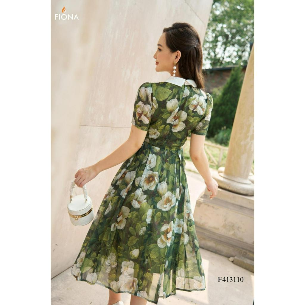 Đầm thiết kế cao cấp FIONA váy công sở nữ xếp ly dáng dài trẻ trung cổ đức tay ngắn F413110