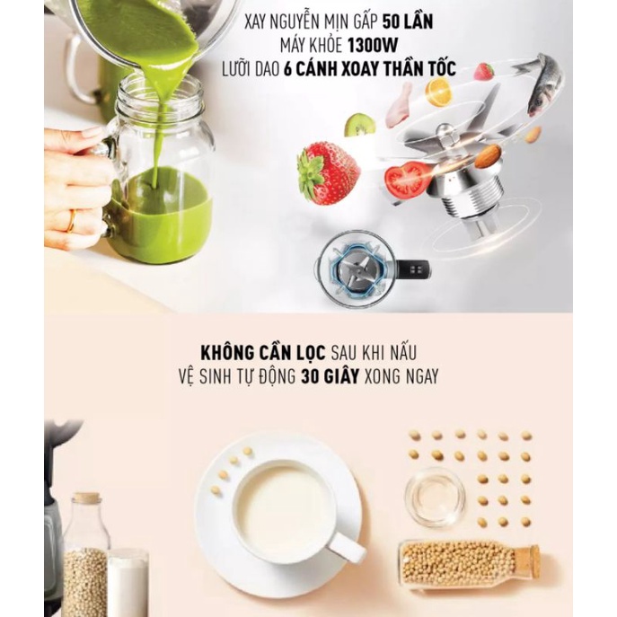 Máy làm sữa hạt và xay sinh tố đa năng Tefal BL985A31, 1300W