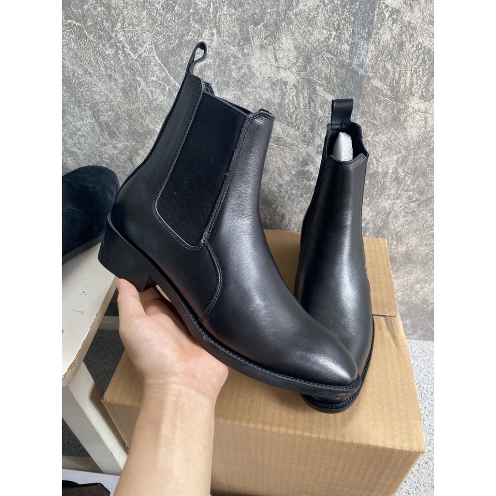 Giày thời trang nam cao cổ Heels Chelsea Boots da bò nguyên tấm tăng 4.5cm chiều cao | BigBuy360 - bigbuy360.vn