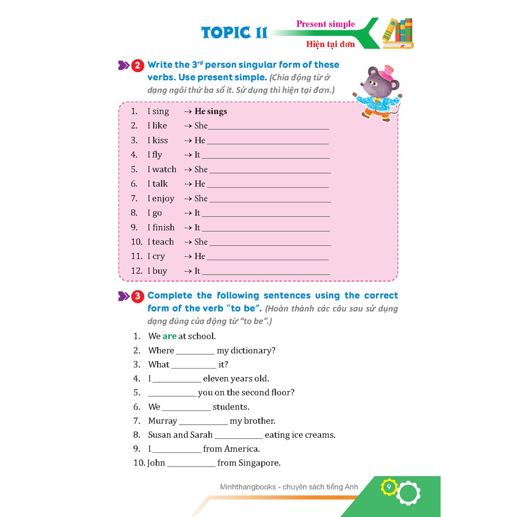 Sách - English Grammar For Kids - Ngữ pháp tiếng anh tiểu học tập 2 (có đáp án)