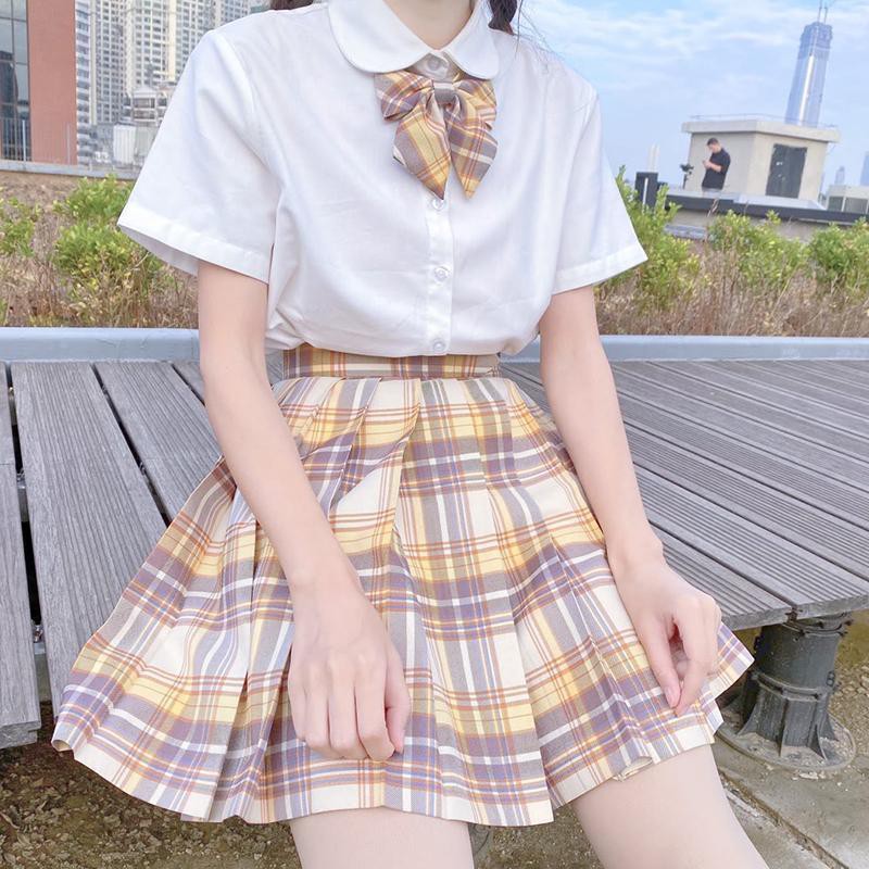 ♕Váy đồng phục Yamabuki JK nữ chính gốc Nhật ( set) mùa xuân hè 2020 chân xếp ly phong cách hàn quốc