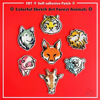 ☸ Sticker Dán Trang Trí Hình Động Vật Nhiều Màu Sắc ☸ 1 Miếng Dán Ủi Quần Áo Hình Động Vật, Cáo, Sư Tử