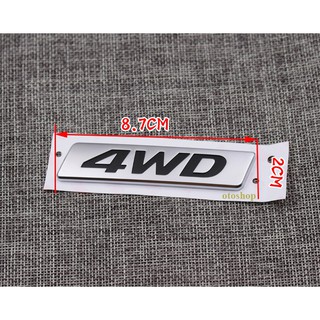 Tem chữ 4WD trang trí xe-Model1