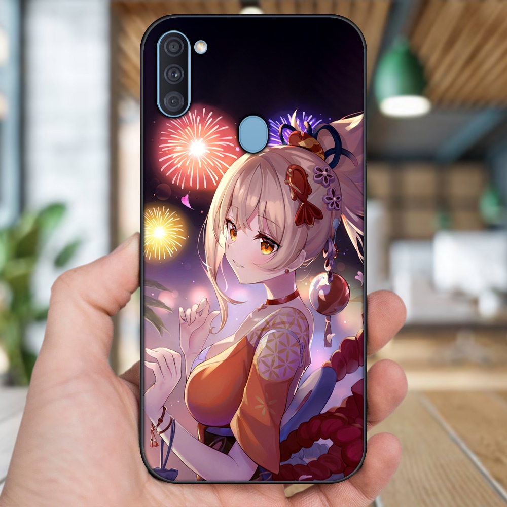 Ốp lưng Samsung A11, M11 viền đen in hình Yoimiya Genshin Impact