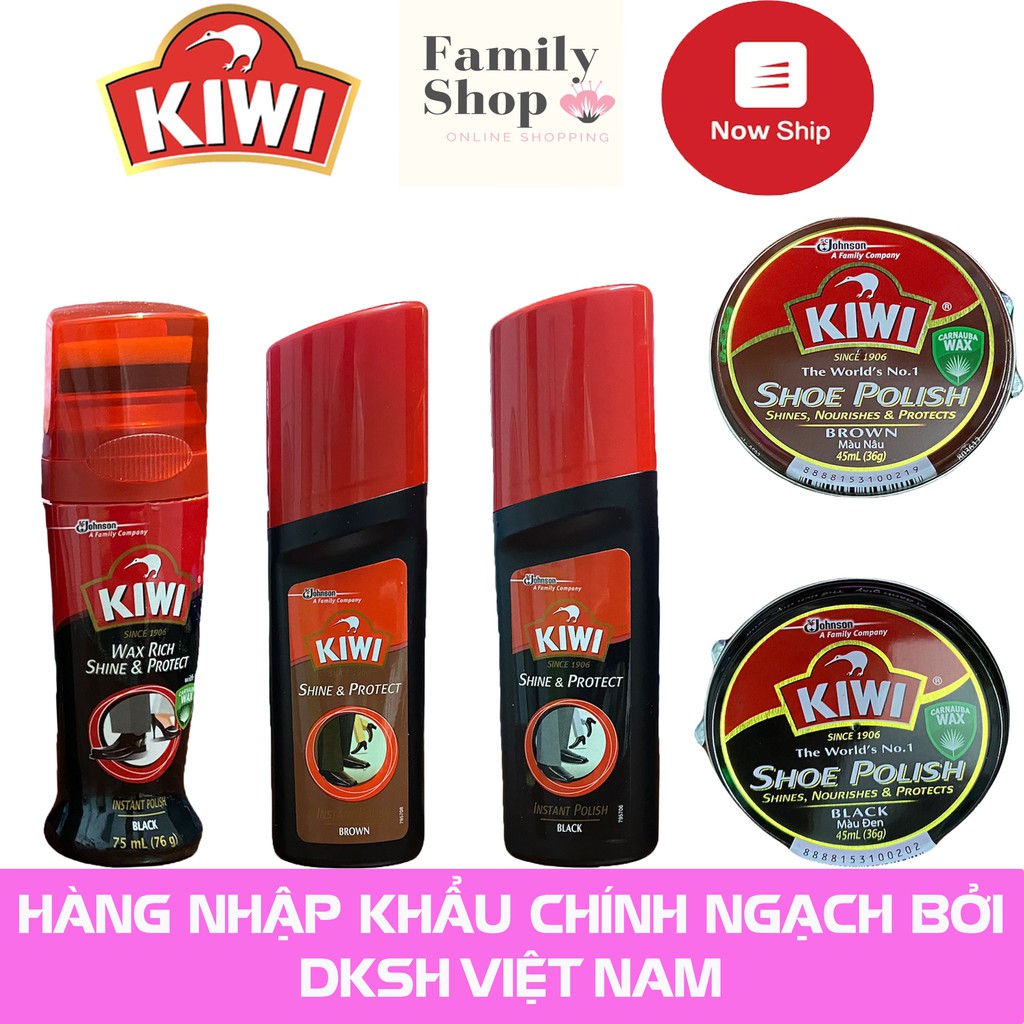 [Hàng Chính Hãng] Xi Đánh Bóng Giày Dạng Nước / Sáp KIWI SHOE POLISH