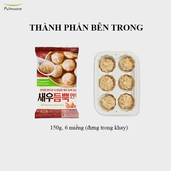 (Chỉ giao tại Hà Nội) Combo 4 loại Bánh bao Mandu Pulmuone hấp dẫn