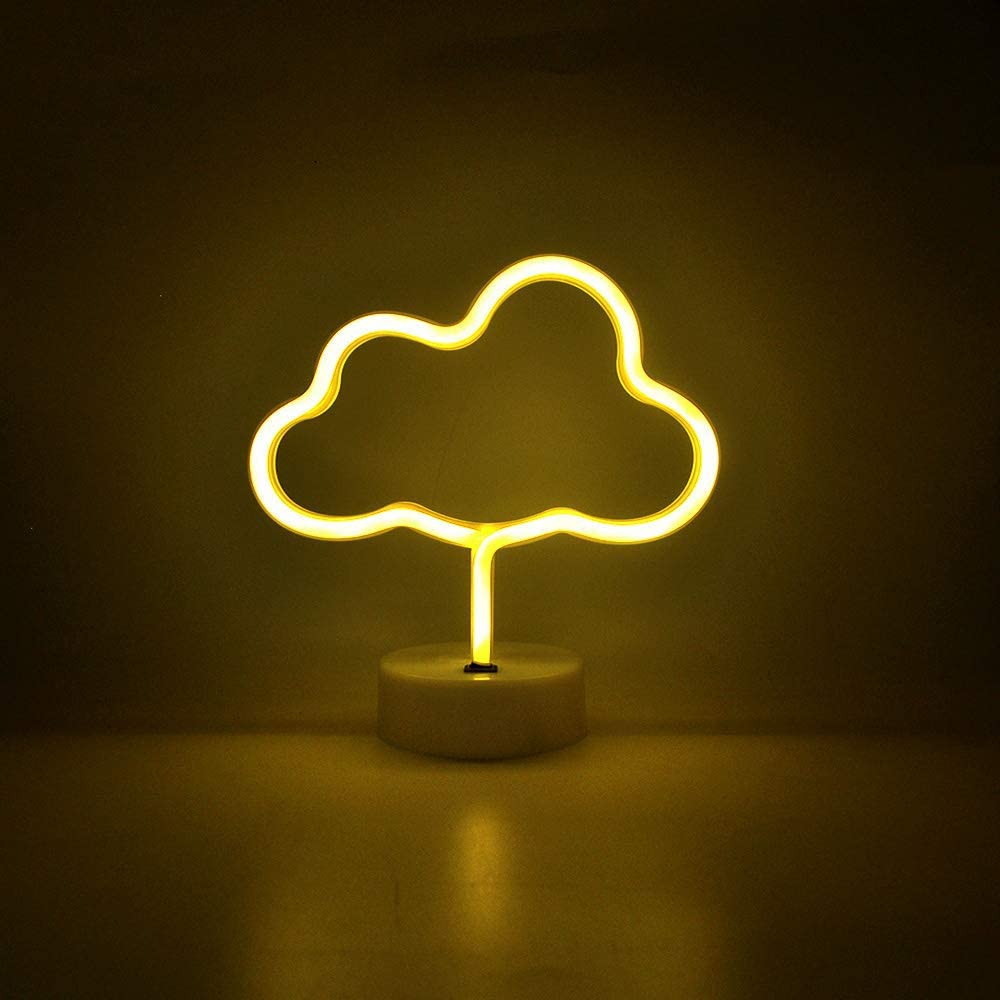 Đèn Led Neon Hình Đám Mây Trang Trí Phòng Đèn bàn đầu giường