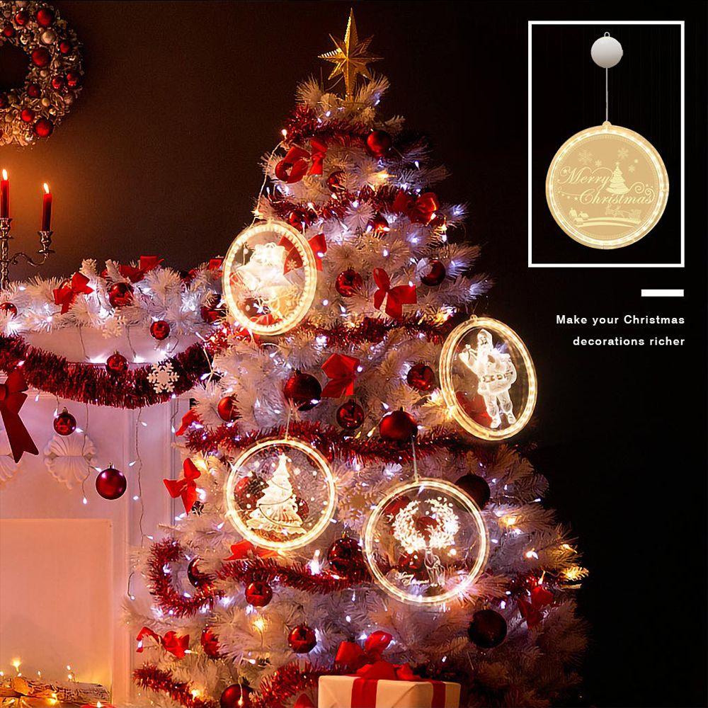 KUNHEV Đèn Treo Cửa Sổ 3D Trang Trí Giáng Sinh Năm Mới