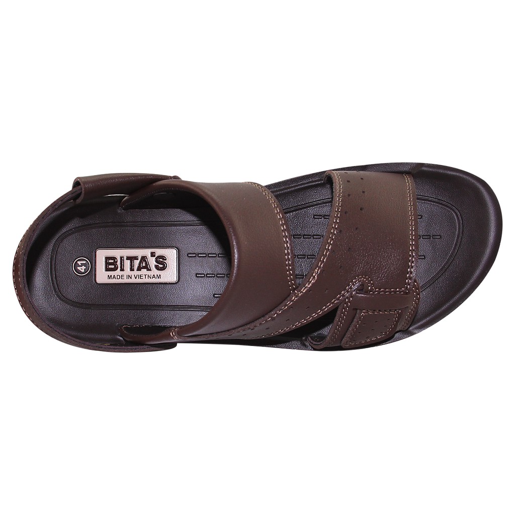 GIÀY SANDAL QUAI HẬU ĐẾ BẰNG NAM BITA'S - SUM.97 (ĐEN + NÂU + VÀNG BÒ) - BITAS