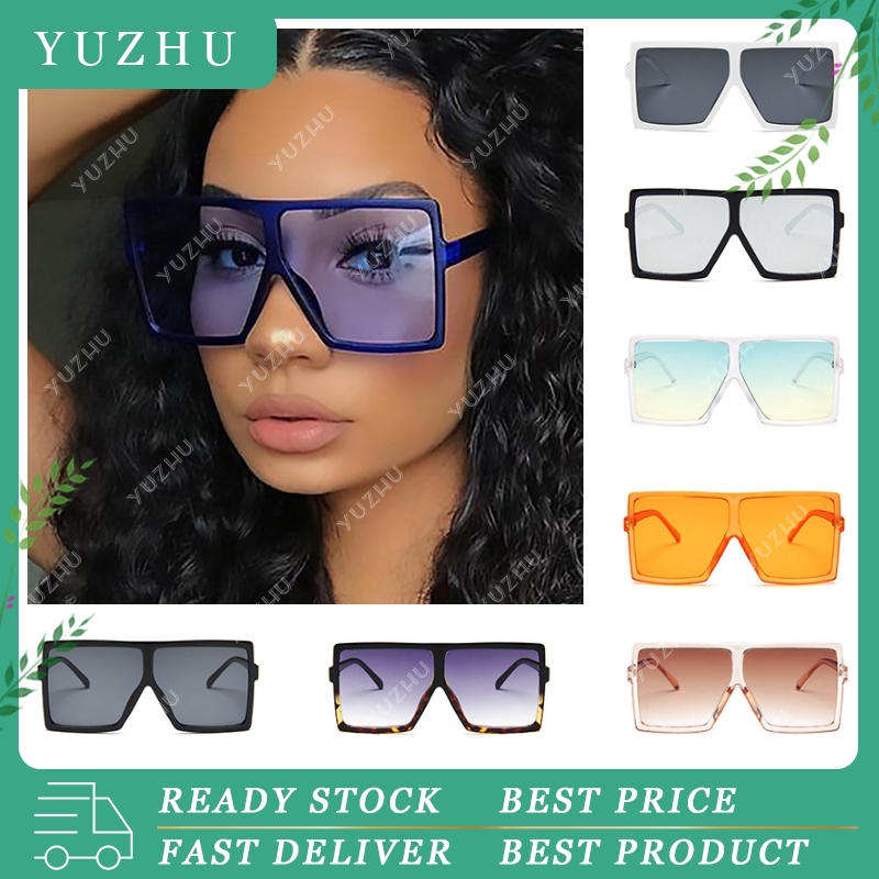 Kính Mát Gọng Vuông Chống Tia Uv Phong Cách Retro