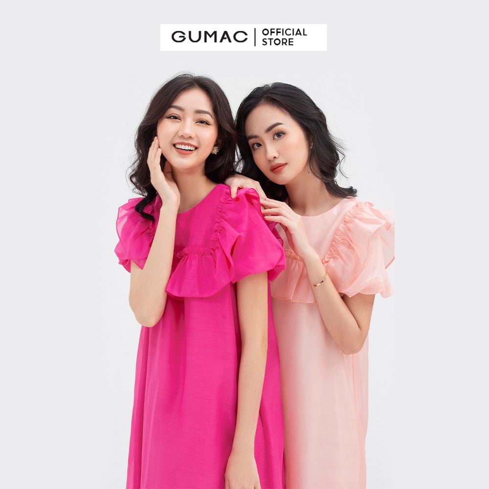 Đầm suông nữ bèo ngực GUMAC nhiều màu dễ thương DB889 | BigBuy360 - bigbuy360.vn