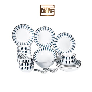 Bộ bát đĩa Hạ Cúc , Bộ chén đĩa sứ cao cấp Long Đỉnh