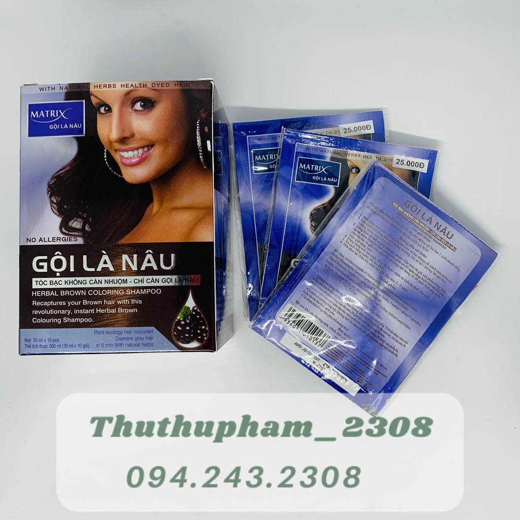 Nhuộm tóc Matrix gội là nâu