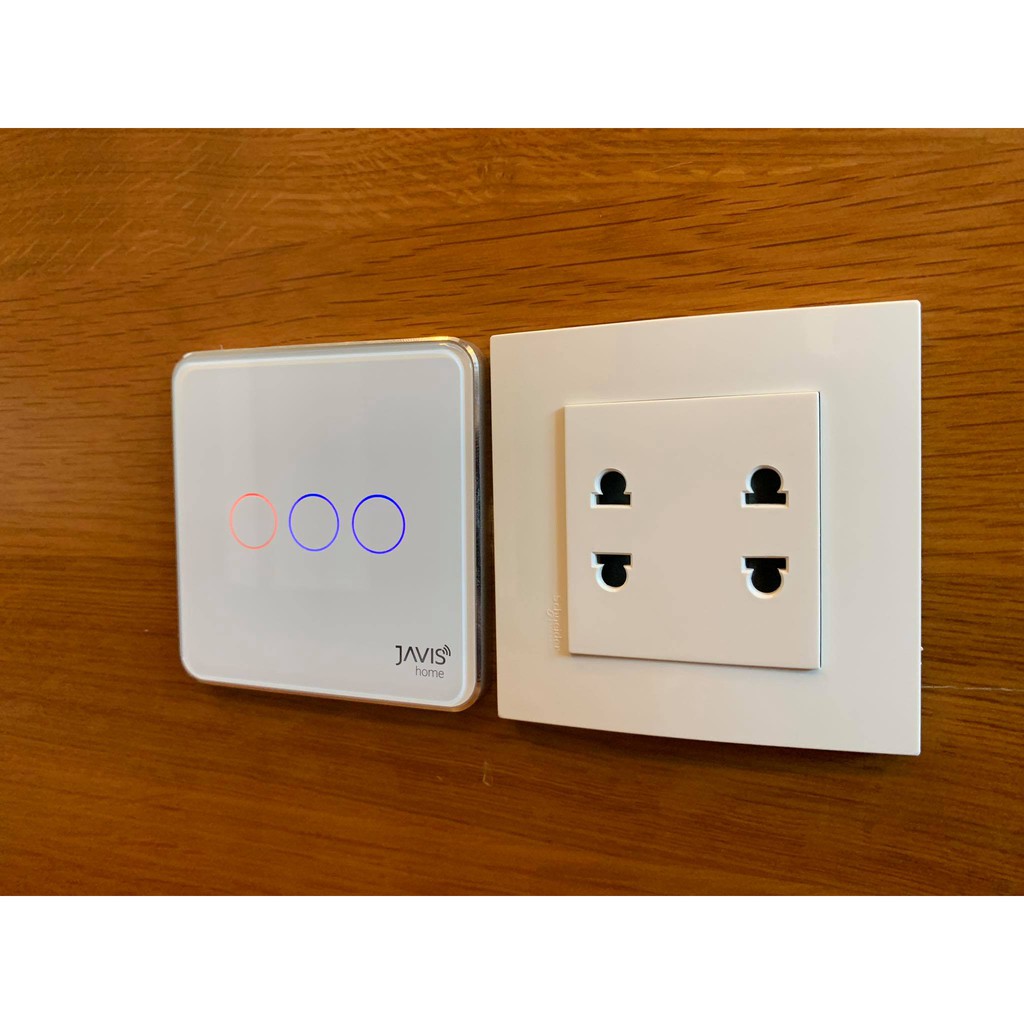 [CHÍNH HÃNG] Công tắc thông minh Zigbee JAVIS 2 nút vuông viền bạc. Công tắc điều khiển qua điện thoại, Google Home