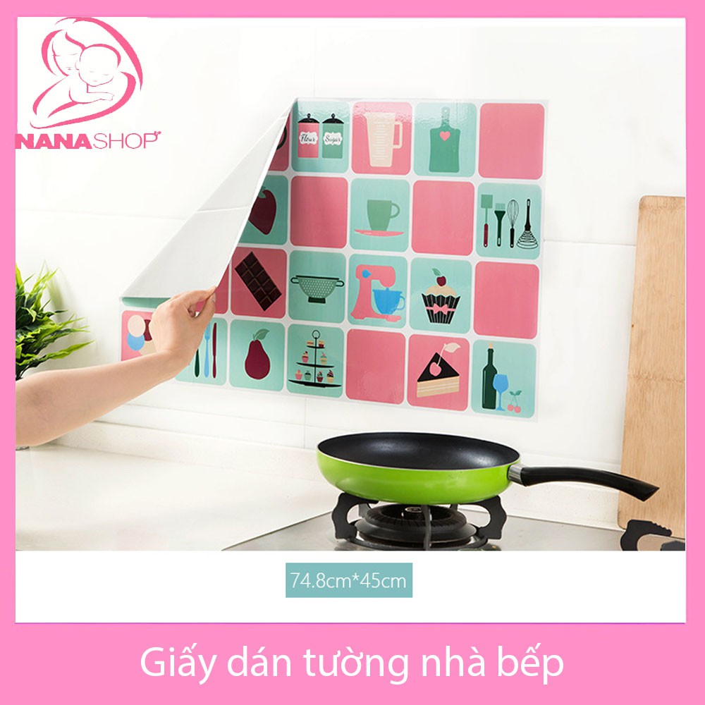 Decal dán tường trang trí, chống thấm dầu nhà bếp