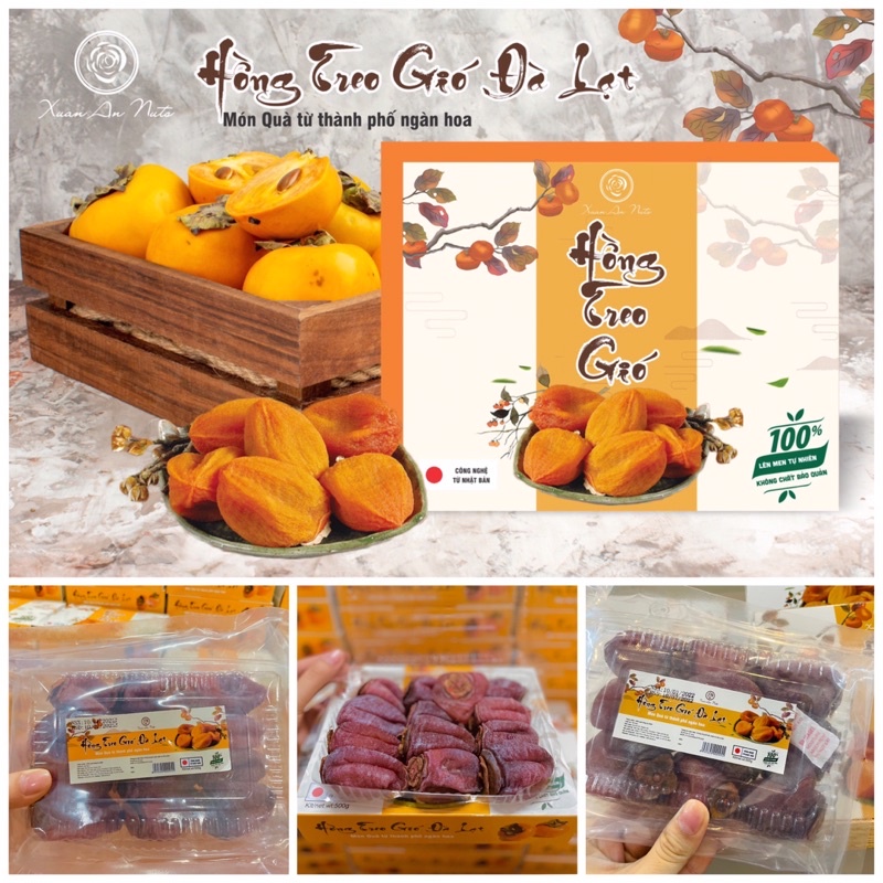 Hồng treo gió Đà Lạt chất lượng loại 1, rẻ. Công nghệ Nhật Bản, ko chất bảo quản