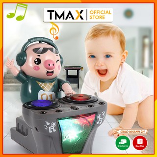 Đồ chơi trẻ em chú heo chơi DJ năng động siêu dễ thương nhảy theo nhạc và đèn giúp giải trí giảm stress cho bé TMAX DC34
