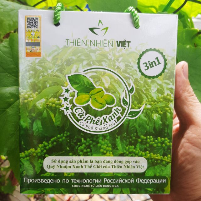 Combo 10 hộp Cà Phê Xanh 10 gói tem chính hãng