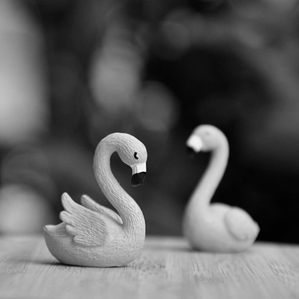 IVORY Mô Hình Chim Hồng Hạc Trang Trí Tiệc Cưới