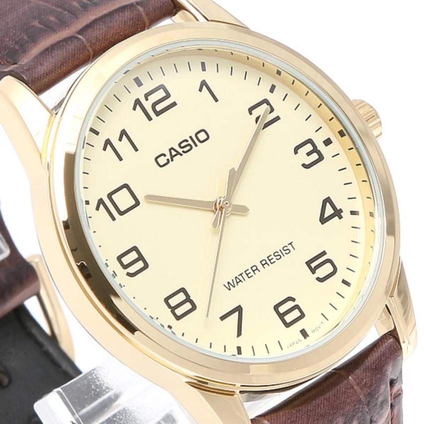 Đồng hồ nam dây da Casio chính hãng Anh Khuê MTP-V001GL-9BUDF