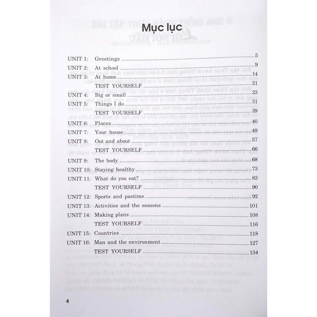 Sách Bài Tập Thực Hành Tiếng Anh 6