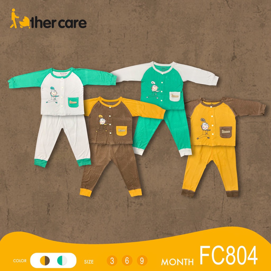 Bộ Quần Áo sơ sinh DT FatherCare Cài Gữa - Cừu Hey FC804