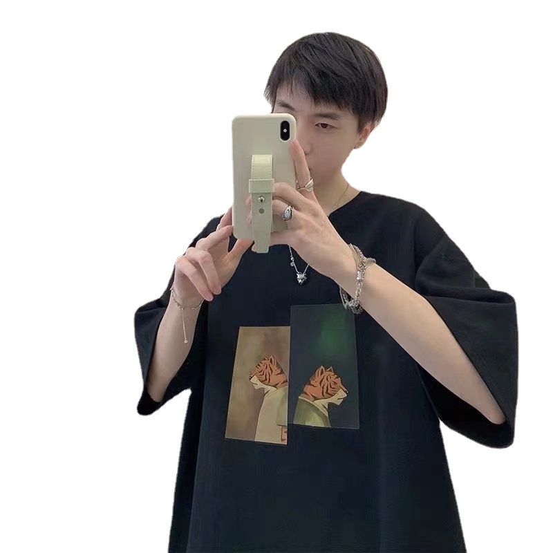 Áo Thun Tay Ngắn Cổ Tròn Dáng Rộng In Họa Tiết Hoạt Hình Thời Trang Mùa Hè Cho Nam Và Nữ Size M-8XL