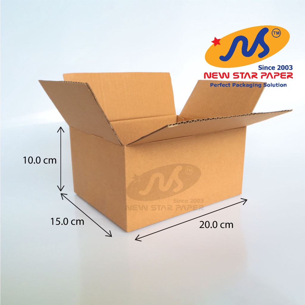 20x15x10cm - Combo 10 thùng giấy carton gói hàng