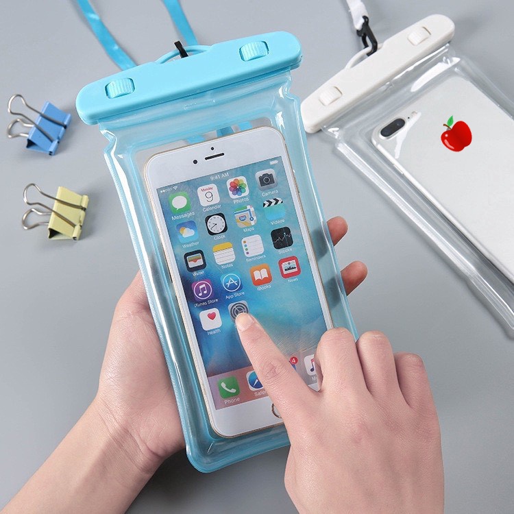 Túi Chống Nước Điện Thoại Túi Đựng Điện Thoại Chống Nước Đi Bơi, Đi Biển, Đi Mưa Có Phao Màu Trơn - Minh An Saigon
