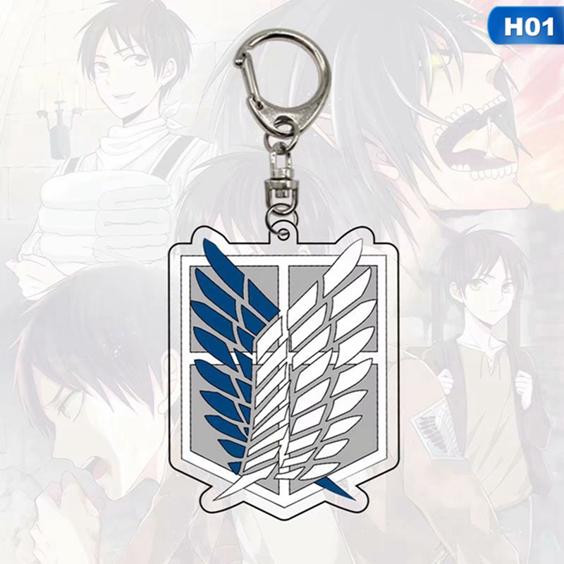 flowersqueen Móc chìa khóa in hình nhân vật trong phim Attack On Titan