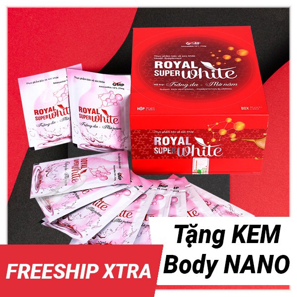 {Chính hãng - sale khủng - mua 3 tặng3} Dịch Uống Truyền Trắng Royal Super White (quà tặng Ib hoặc ngẫu nhiên)