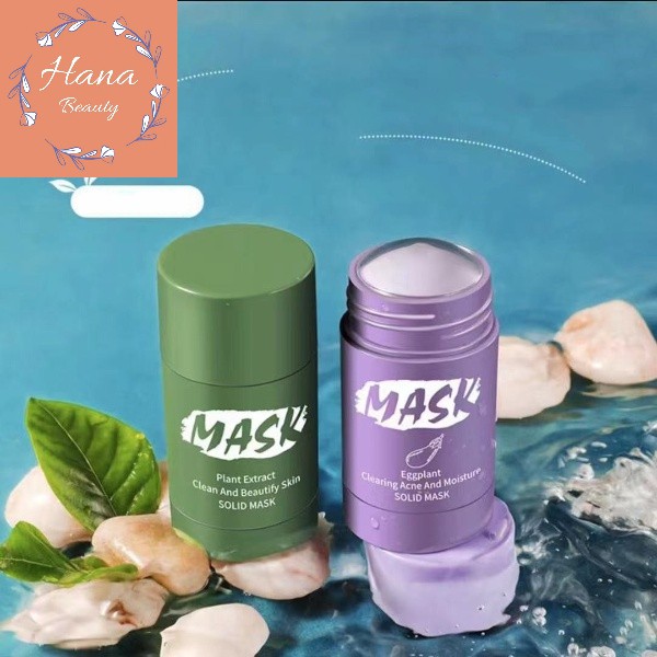 Mặt nạ sáp TRÀ XANH CÀ TÍM SOLID MASK làm sạch giảm mụn NỘI ĐỊA TRUNG