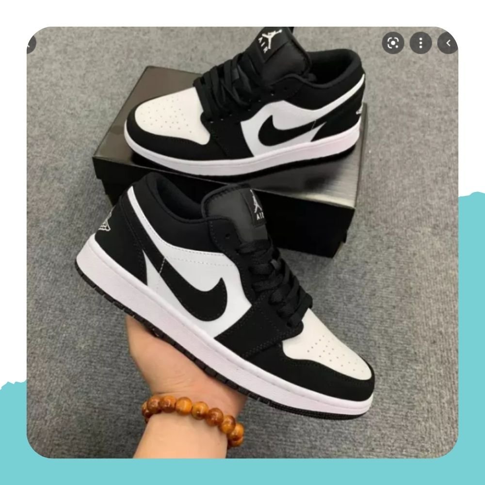 Giày 𝐉𝐨𝐫𝐝𝐚𝐧 1 𝐏𝐚𝐧𝐝𝐚 màu đen trắng, Giày JD1 low panda bản đẹp hot hit 2021 basic full box bill