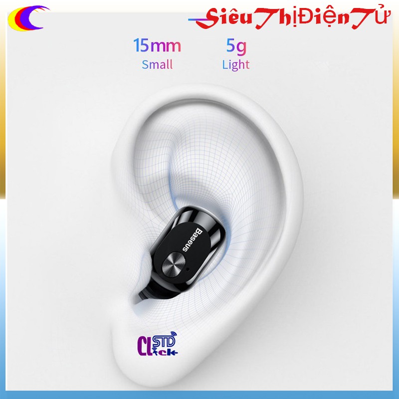 [Mã ELFLASH5 giảm 20K đơn 50K] TAI NGHE BASEUS A03 BLUETOOTH 1 BÊN TAI KIÊM ĐỘC SẠC