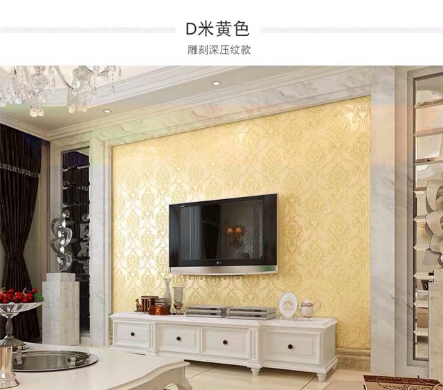 10M giấy dán tường hoa văn 3D in nổi cao cấp khổ 53cm chưa keo | BigBuy360 - bigbuy360.vn