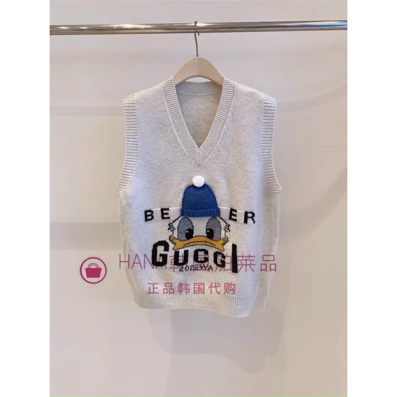 [ẢNH THẬT]  Áo Gile Len Hàn Quốc Unisex Con Vịt Mũ Nổi Phong Cách Vintage Nam Nữ Năng Động Form To