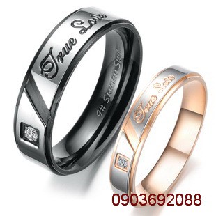 Nhẫn cặp tình nhân, nhẫn đơn INOX True Love N42