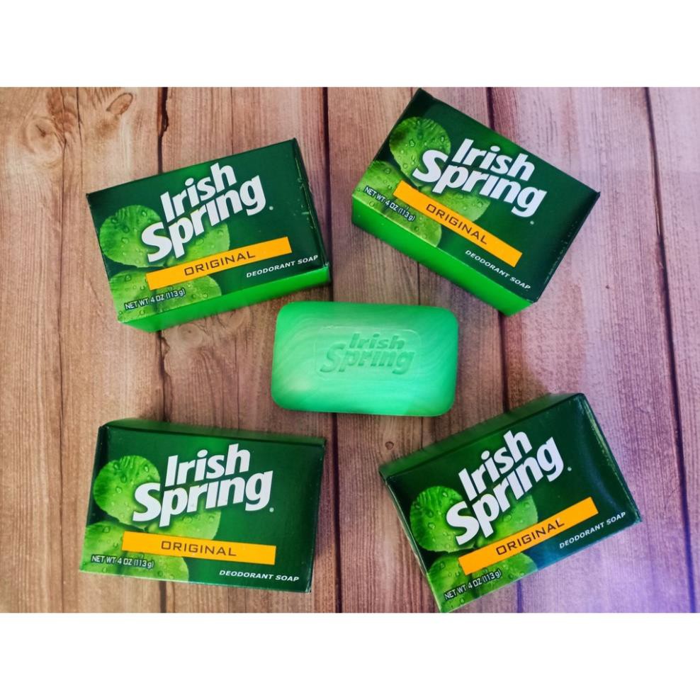 [Nhập khẩu Mỹ] Xà bông cục diệt khuẩn Irish Spring Deodorant Soap Original - 1 hộp (119gr)