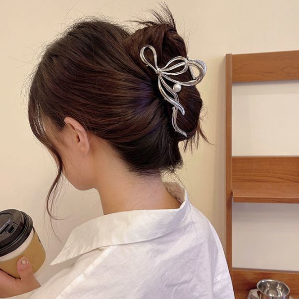 Kẹp Tóc Hợp Kim Màu Vàng / Bạc Phong Cách Hàn Quốc Thời Trang Mùa Hè Mới 2022