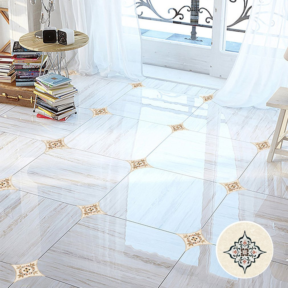 Set 18 miếng dán trang trí gạch chéo họa tiết 3D sáng tạo