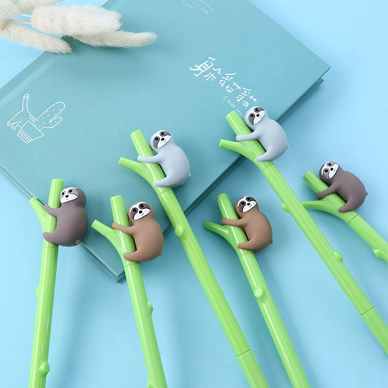 Bút mực gel ngòi 0.5mm hình cây xanh kèm động vật