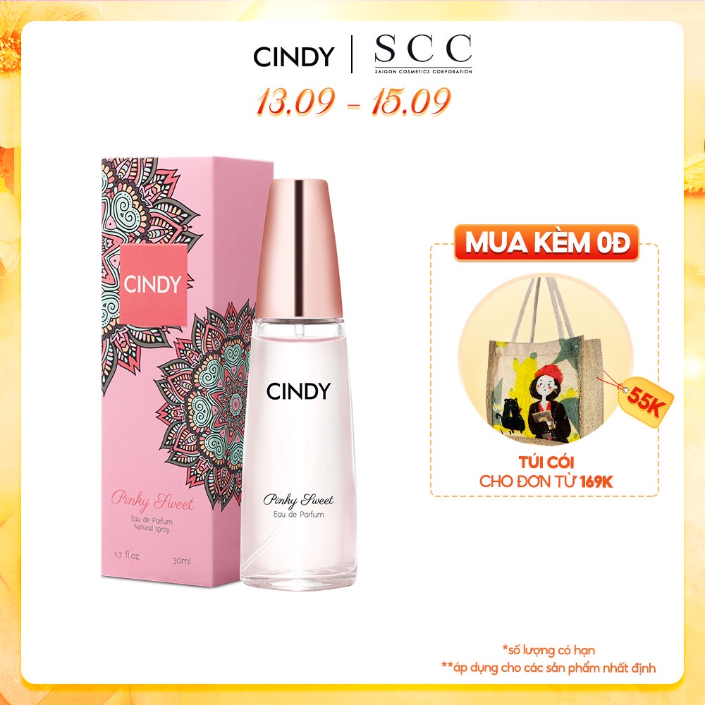  [Mã SCCO149A giảm 12% đơn 189K]  Nước hoa Cindy Pinky Sweet 30ml chính hãng