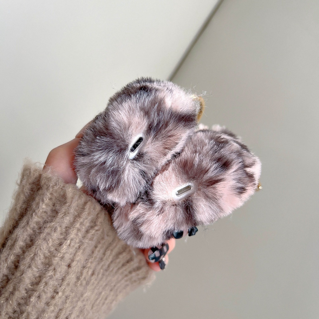 Vỏ Bảo Vệ Hộp Sạc Tai Nghe AirPods3 Gen AirPods3 2021 3 Bằng Lông Màu Hồng Dễ Thương Ốp