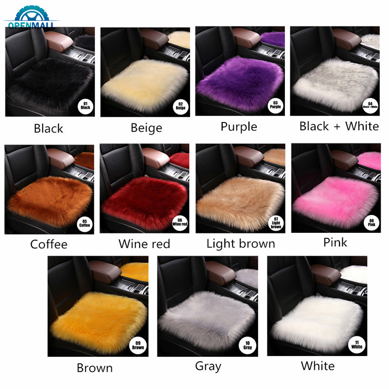 Đệm lông mềm lót ghế ngồi xe hơi tiện dụng