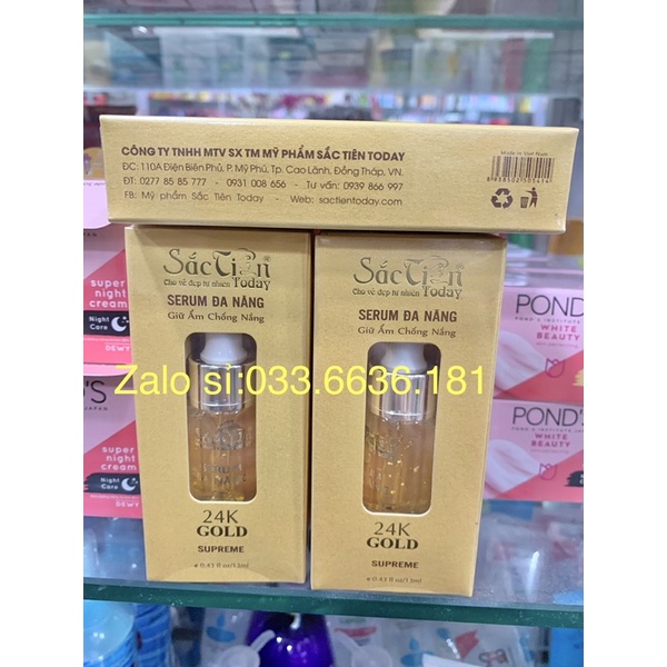lẻ chai serum đa năng giữ ẩm chống nắng trắng da sắc tiên today chai 13ml (chuẩn hàng)