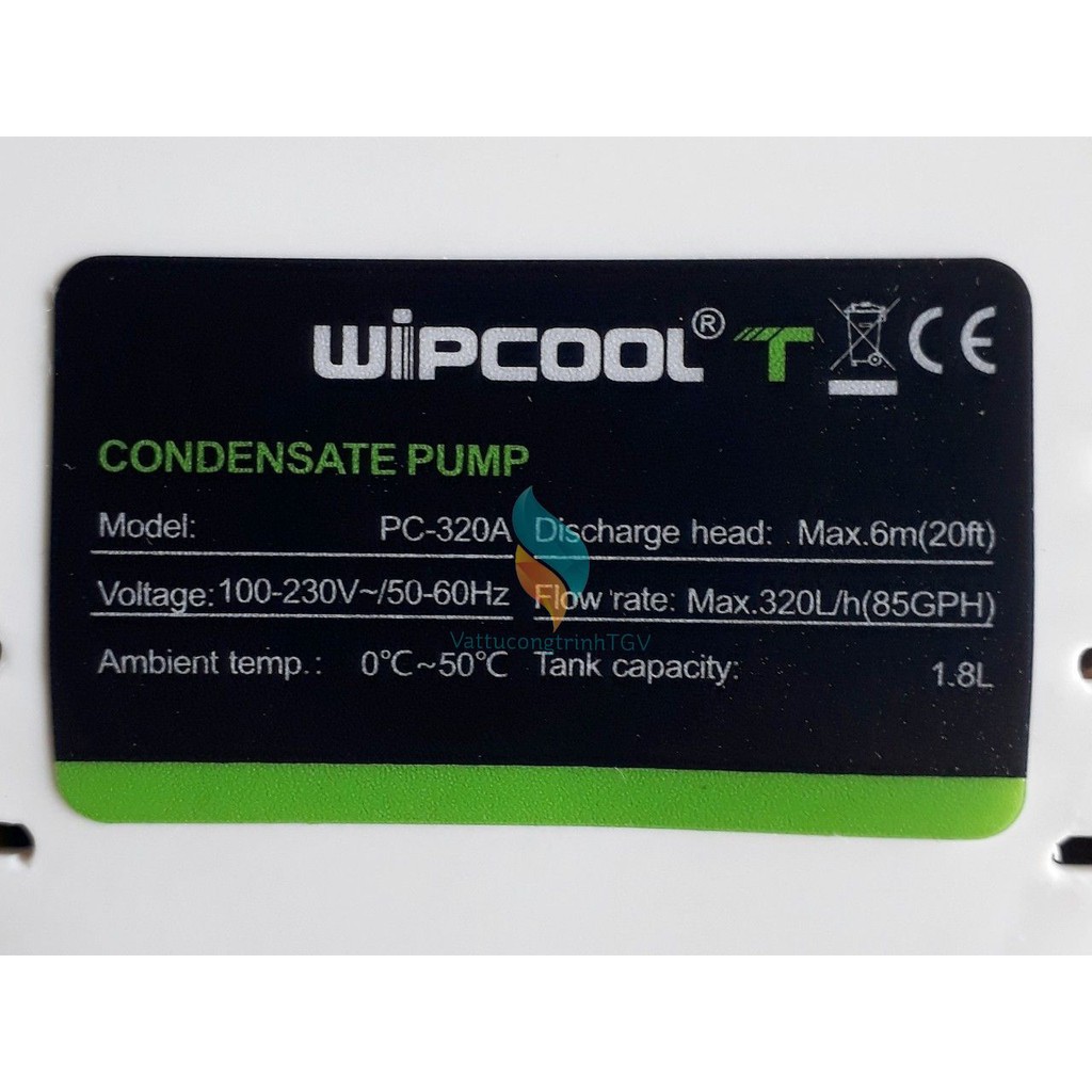 [Mã ELHA22 giảm 5% đơn 300K] Bơm xử lý nước thải WIPCOOL PC-320A (loại 6m)